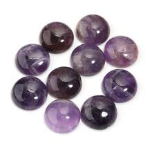5-10 piezas/paquete Cabuchones naturales de amatista, tamaños variados, elegantes cabuchones de piedras preciosas púrpuras para hacer joyas DIY, adecuados para collares, anillos, pulseras y otros accesorios - amatista - Ver 17