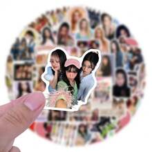 60Pcs Kpop Cool Music Stickers Singer Stickers Katseye Stickers Scrapbook Aesthetic Stickers Pack Cartoon Katseye Merch Katseye Poster Vinly Waterproof Stickers For Water Bottle,Computer,Laptop,Phone,Luggage,Notebook,Fridge - Multicolor - View 6