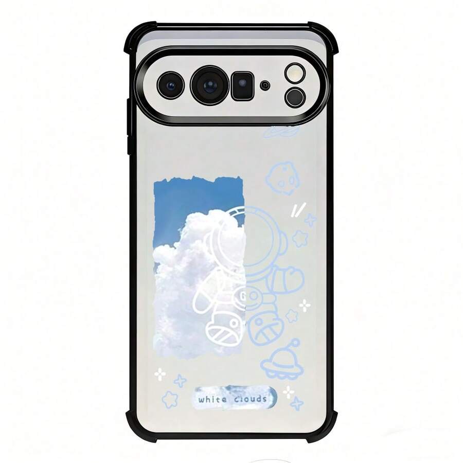 苹果phonecase白云太空人867JPSJQNDDKiPhone16e圣诞礼物16新年礼物11ProMax男女朋友GooglePixel10pro防摔 - 黑色 - チェックする 1