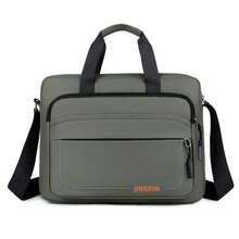 Nuevo maletín de tela Oxford para hombre, gran capacidad, uso comercial y oficial, bolso de lona para hombro, bolso bandolera, bolso para portátil para hombre - Azul Marino - Ver 4