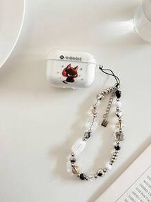 卡通猫咪彩绘手镯透明时尚蓝牙耳机保护套，兼容保护套、耳机、Pro 3保护套、Pro（第二代）、3、Pro、1/2、4保护套