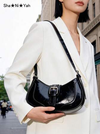 2026 New Vintage Chic Underarm Bag, Niche Minimalist Crescent Shoulder Crossbody Bag For Women