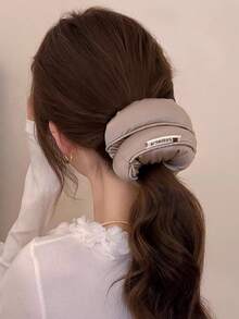 1个海绵睡眠弹力马尾发圈，女士发饰，柔软结实的大号发圈，睡眠枕形新款秋冬款填充发绳，睡眠头饰，卷发工具，发圈发饰。发绳，发圈，美容家居卧室装饰 - 彩色 - 查看 8