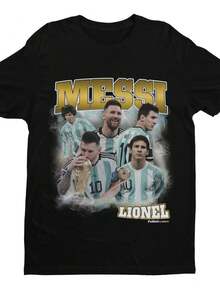 Lionel Messis Homage Argentina Football T ShirtBlack Color - màu đen - Xem 1