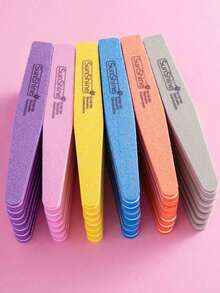 10pcs Sponge Nail File & Polishing Pad Set, Suitable For Manicure Care, Double-Sided Design 100/180 Grit Nail Polishing Block, Professional Nail Care Tools - Multicolor - View 9