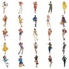 100pcs Pop Art Girl Stickers, Waterproof Stickers For Scrapbooking, Phone Cases, Notebooks, Laptops, DIY Crafts, Back To School Supplies, Gifts - Multicolor - View 6