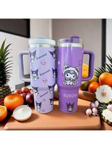 SANRIO 1 Cốc du lịch bằng thép không gỉ 40 oz kèm nắp và ống hút - Chống rò rỉ, vừa vặn với giá đỡ cốc trên xe hơi, giữ đồ uống nóng hoặc lạnh trong mùa hè, thiết kế hoạt hình dễ thương với các ngôi sao và nhân vật - Món quà hoàn hảo cho sinh nhật và ngày Valentine. - Nhiều màu - Xem 5