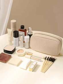 大容量灯芯绒化妆包，便携式收纳包，多功能收纳包，洗漱包，家用旅行化妆品收纳整理包，化妆旅行洗漱必备品，化妆包，旅行必备品，收纳包，储物包，旅行必备品，化妆品收纳包，桌面收纳包，化妆包，化妆袋，化妆品收纳包，圣诞礼物，母亲节礼物，化妆袋，化妆袋，旅行必备品 - 彩色 - 查看 7