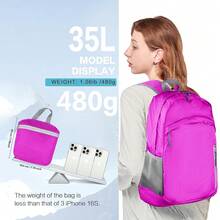 35L Waterproof Backpack Beach Foldable Lightweight Dry Wet Split HiFKing Backpack Men Women Hot Pink - 粉紅色的 - 查看 7