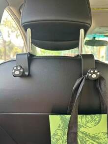 2 piezas Ganchos colgantes con forma de huella marrón linda, ganchos traseros para coche, accesorios interiores para coche, almacenamiento para coche, ganchos fijos multiusos, ganchos de almacenamiento universales - Estilo de huella - Ver 15
