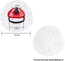 4 Pack Spin Mop Replacement Head Mop Refill Compatible With Oceda Triangle Swivel Mops Microfiber Swivel Mop Refill,Deep Clean,Machine Washable And Easy To Replace - 軍綠色 - 查看 2