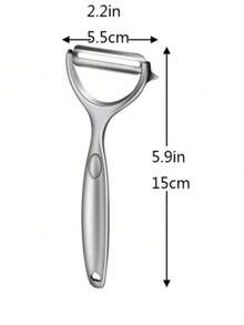 1 pieza Pelador de frutas de acero inoxidable, pequeña herramienta de cocina - Multicolor - Ver 2