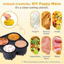 Interactive Dog Treat Dispenser Toy Freeze Fill Rubber Enrichment Toy For Boredom Slow Feeder Easy Clean Lemon S - Màu vàng - Xem 7