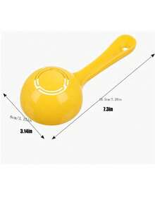 1pc Half-Circle Rice Ball Mold, Rice Shaper And Diy Bento Box Tool, Plastic Rice Spoon, Back To School Supplies - Yellow - View 2