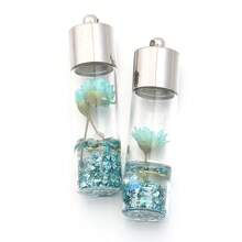 2pcs/Pack Dried Flower Star Wish Bottle Pendant, 4.5cm Cute Necklace, Phone Chain, Earring DIY Jewelry Pendant, Exquisite Holiday Handmade Decoration - Wishing Bottle - View 18