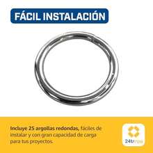 CYPNargolla Redonda soldada 38mm Espesor 3/16" argollas Uso rudo para Lona Cortinas Malla Sombra 25Fashion