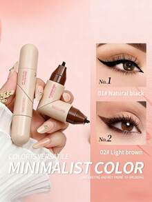 2-In-1 Rotating Eyeliner Stamp Pen |   Valentine's Day Her |   Waterproof Winged Liner Symmetrical Eyes |   Essential Holiday Makeup - 棕色2合1 - 查看 11