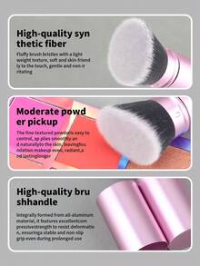 1pc Extendable Foundation Makeup Brush, Soft Bristles, Easy To Apply,Giveaways - Pink - View 6