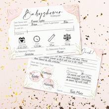 20pcs German Shower Game & Suggestion Cards - Baptism Party Planner, Includes Fill-In-The-Blank Traditions, Gender Reveal Activities, Parent Predictions & Shower Checklist (Bilingual Version For Parents) - Multicolor - View 5