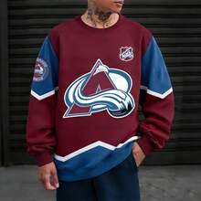Unisex Colo- Avalanche Crew Neck Sweatshirt, Hockey Team Sweatshirt - 彩色 - 查看 1