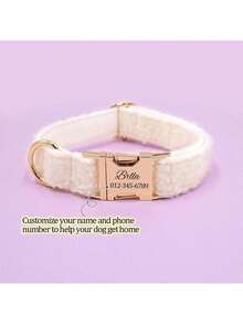 Customized Engraved Stainless Steel Pet ID Tag, Can Engrave Pet Name And Phone Number, Suitable For Most Collars! Teddy Plush Pet Collar - Multicolor - View 13