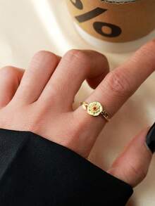 Fashion Luxury Rose Synthetic  Single Flower Ring Finger Ring Valentine's Day Gift - Nhiều màu - Xem 4