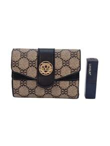 3-Fold Women Flap Closure Flower Print Short Wallet, Classic Multi-Card Slots Anti-Theft Bank Card Holder, Vintage Style Compact Purse - Black - View 6