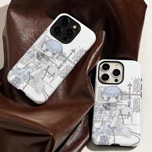 [Shipped from Mexico]Funda de Teléfono de Entrega Local: Funda de Teléfono 2 en 1 Textura Mate, Duradera, a Prueba de Golpes, Protección Estilosa, para iPhone 16, 15, 14, 13, 12, 11, 8, 7, Plus, Pro, Max, Amigos, de Moda, Fundas de Teléfono, Regalos de Cumpleaños Perfectos - Blanco - Ver 3