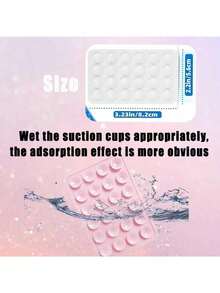 2个装硅胶吸盘手机壳支架，免提减压玩具镜面淋浴手机支架，视频和自拍（白色，浅粉色） - 彩色 - 查看 5