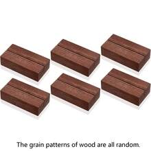 6/10/12 Pcs Wooden Table Card Holders - Wooden Acrylic Sign Holders Desk Decor - Photo Display Racks, Center Pieces, Table Numbers, Suitable For Shops, Cafes, Holiday Decorations, Wedding Parties And More