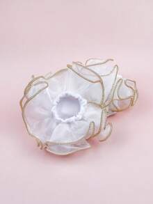 1 Pair Cotton Children/Toddler Lace Trim Ruffle Ankle Socks, Cute Princess Dance Socks For Girls - White - View 3