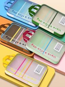 حافظة ملفات مزدوجة السحاب، مصنوعة من مادة شبكية سميكة، متينة، حقيبة تخزين وتنظيم، يمكن أن تحتوي على الكتب والمستلزمات المكتبية، متعددة الاستخدامات، تصميم خفيف الوزن مع مقبض قوي، مثالية للطلاب والمهنيين - متعدد الألوان - مشاهدة 2