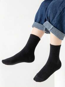 3双纯色儿童袜子，适合返校季和整个季节 - 彩色 - 查看 5