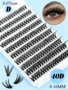 CMAYOME 584/616pcs Cluster False Eyelashes, Thick Curly Eyelash Extension Kit, D-Curl, 8-16mm Mixed Length, DIY Eyelash Extension Set, DIY Lower Lash Extension Tutorial, Fluffy Soft Individual Lashes, Create Voluminous Natural Y2K Butterfly Makeup Effect, Easy DIY Long-Lasting Eyelash Glue, DIY Remover, DIY Eyelash Tweezers (10D-150D Lashes) - Multicolor - View 16