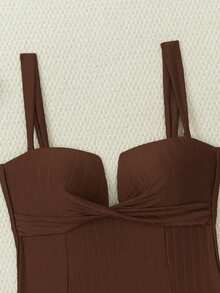 RWX VEST Premium Structured Swimsuit With Elegant Design And Anatomical Fit 2025 XX364 - 咖啡棕 - 查看 3