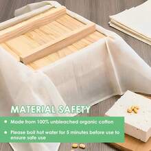 12 piezas de tela de algodón sin blanquear, paños de queso cuadrados, coladores de malla de algodón para jugo, café, filtro de queso, herramienta de fermentación - 12 piezas de aproximadamente 50 x 50 cm - Ver 5