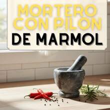 CYPNSet Mortero con Pilón de Mármol 250 ml 11.5 cm de Alto x 10 cm de Diámetro Resistente al Calor Acabado Brillante y Pulido Hecho a ManoFashion - 227643344 - Ver 3