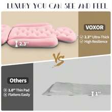 Almohada de baño de cuerpo completo para bañera cojín grueso para bañera con bolsa de lavandería almohada de lujo para bañera para reposacabezas cuello y espalda rosa 56 x 16 pulgadas - Rosado - Ver 5