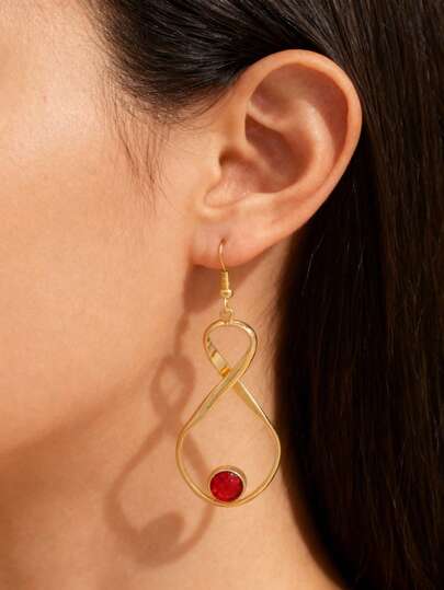 Minimalist Figure 8 Hoop Earrings, Suitable For Daily Wear, Valentine's Day & Mother's Day Gift