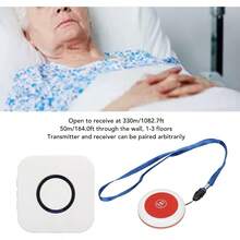 Zopsc Buscapersonas Inalambrico para Cuidadores de Llamada Inteligente con 2 Botones de Llamada SOS y 2 Receptores Alerta de Llamada de Enfermera para el Hogar de - como en la foto - Ver 2