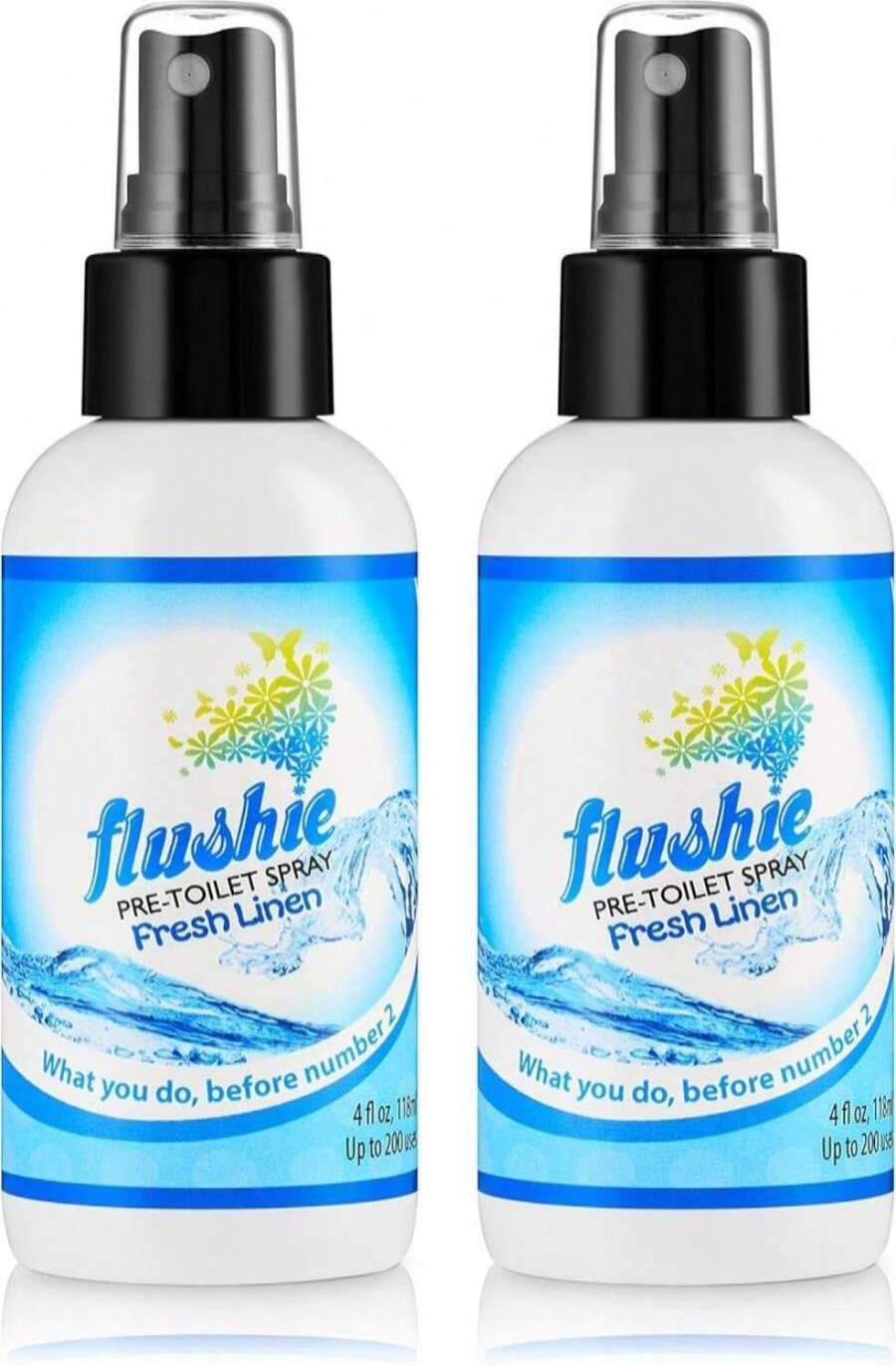 Flushie Pre-Toilet Spray For Poop Travel Size Toiletries Bathroom Spray For Poop Spray For Toilet Deodorizer Traveling Essentials Poop Deodorizer Poop Odor Eliminator 4oz (Unscented, 1 Pack) - ColorJ - View 1