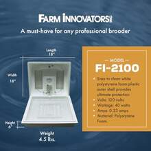 CYPNFarm Innovators 2100 - Incubadora de Aire sin calefacción para 4 docenas de Huevos con higrómetro Integrado Circuito de Estado sólido y 2 Ventanas de visualización Grandes Color BlancoFashion - 227394737 - Ver 4
