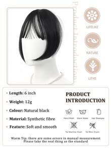 360° Full Coverage Bangs Clip, Clip-On Bangs For Women, Everyday Wear - Multicolor - View 5