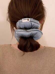 1个海绵睡眠弹力马尾发圈，女士发饰，柔软结实的大号发圈，睡眠枕形新款秋冬款填充发绳，睡眠头饰，卷发工具，发圈发饰。发绳，发圈，美容家居卧室装饰 - 彩色 - 查看 7