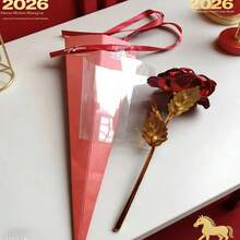 1pc Eternal Life Realistic Rose Bouquet, Romantic Pocket Bouquet For Couples, Friends, Birthday, Valentine's Day, Mother's Day, Realistic Flower Gift, Holiday Small Gift, New Year Valentine's Day Creative Gift - Multicolor - View 11