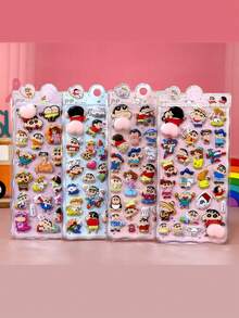 蜡笔小新 Gukha、Coquette、Y2K 主题可移除/自粘贴纸，透明，清新甜美少女风，简约美学，蝴蝶/动物图案，适用于手机、笔记本、水瓶、汽车、DIY 手账等。 - 彩色 - 查看 6