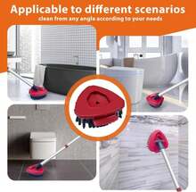 Fatmass Upgraded Spin Mop Replace Scrub Mop Brush Compatible With O Cedar 2 Tank RinseClean, Great For Kitchen, Deck, Bathroom And Shower Floor Scrubber (1 Pack) - 軍綠色 - 查看 6