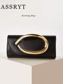 Retro Vintage Solid Color Clutch Wallet, All-Match Carry On Purse, Stylish PU Bag For Women, And For Wedding, Party, Prom, Dinner, Fashionable Clutch Bags For Woman - 黑色 - 查看 2