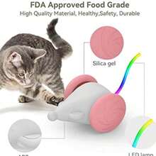 1 Piece PawPartner Interactive Cat Mouse Toys For Indoor Cats Automatic Electric Kitten Mice Toy With LED Built-In Obstacle Distinguish - Multicolor - View 8
