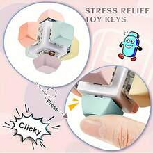 Keyboard Squeeze Toy Keyboard Fingertip Toy Keychain Pressure-Resistant Keyboard Button Finger Press Stress Relief Toy Suitable For Adults Pressure-Resistant Finger Keyboard Game Keychain Party Gift/Key Decoration - Multicolor - View 9